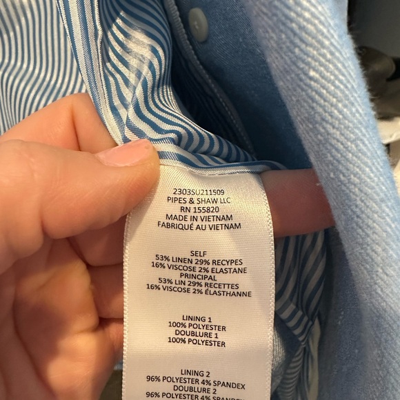 Veronica Beard Sky Blue Blazer size 10 linen. Worn once!! - Picture 6 of 6